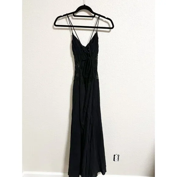 SABO Womens Harlie Maxi Dress Strappy Lace Cut Out Open Back Sleeveless Large - Picture 7 of 7